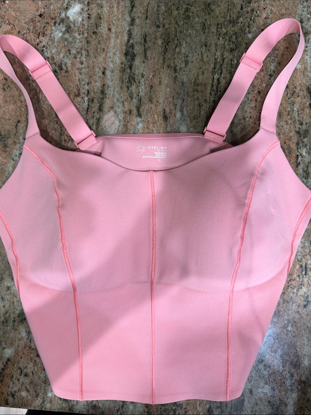 Offline by Aerie Pink Longline Sports bra Size XL